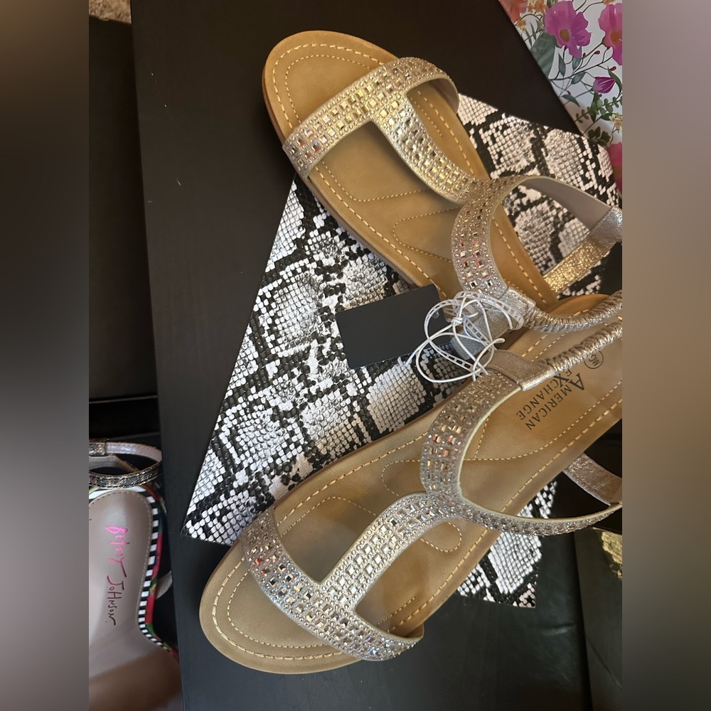 American Exchange Glittering Gold Footwear